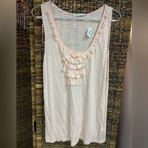 Old Navy- Pink Tank w/ front‎ ruffles, New with tag, Size: Medium